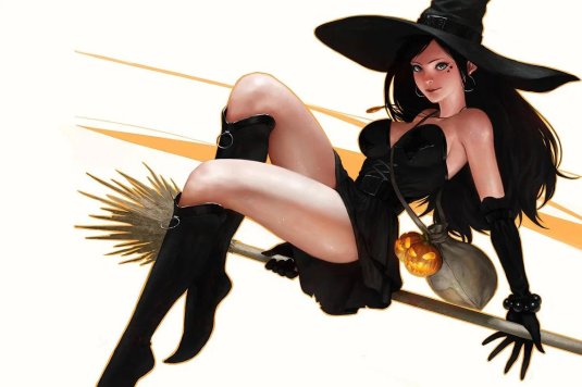 Ведьма на метле