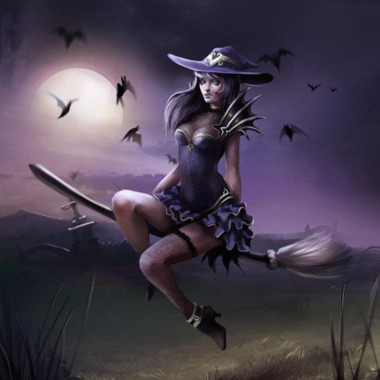 Ведьма на метле