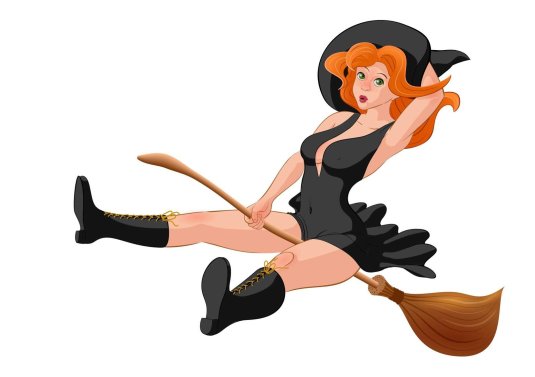 Рыжая ведьма на метле