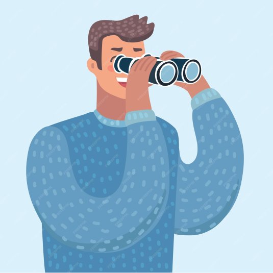 Человек с биноклем