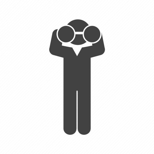 Человек с биноклем иконка