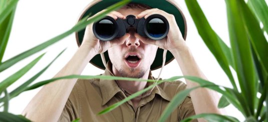 Человек с биноклем