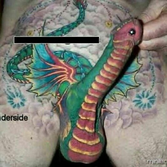 Мужские интимные татуировки