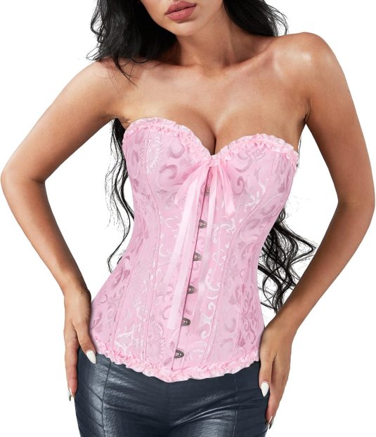Корсет розовый