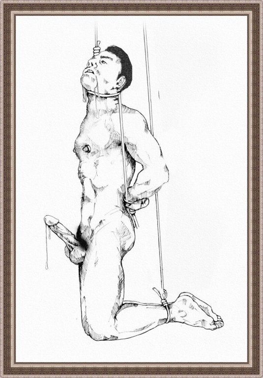 Пытки мужских гениталий в рисунках