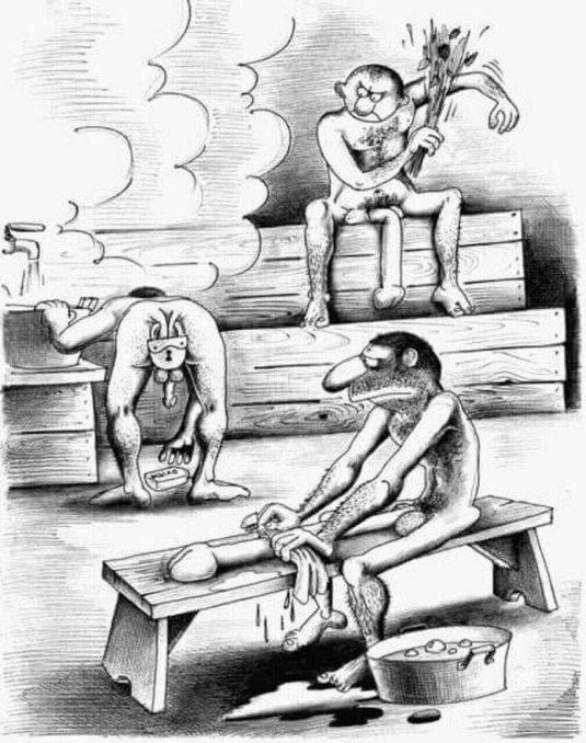 Карикатуры про баню