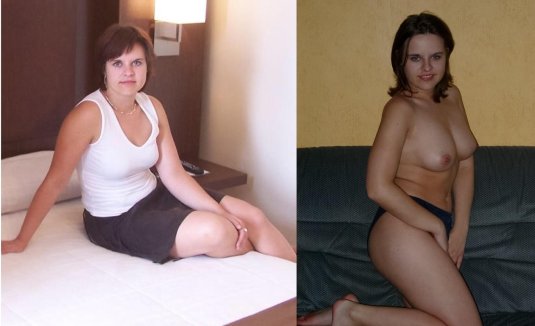 Мама и дочка одетые и раздетые