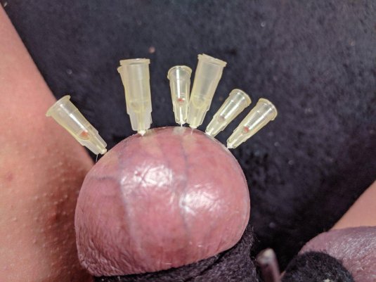 Extreme needle ball cbt injection mistressinjection