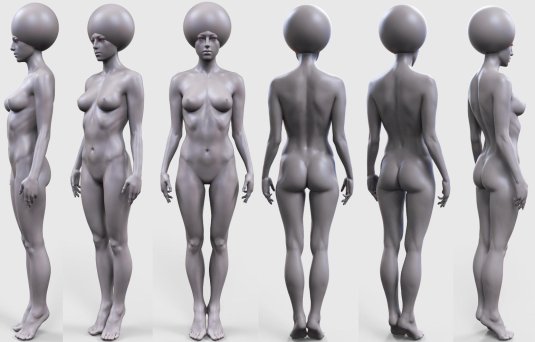 Моделирование голого женского тела