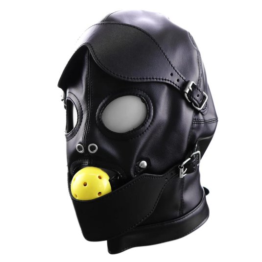 Кожаная маска с кляпом